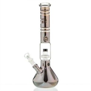 45cm Grace Glass Black Ice Coating Beaker Waterpipe