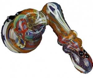Glass Sidecar Pipe Approx 7"