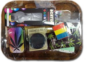 Metal Rolling Tray Gift Set 3 (Ye Olde Stash Design)