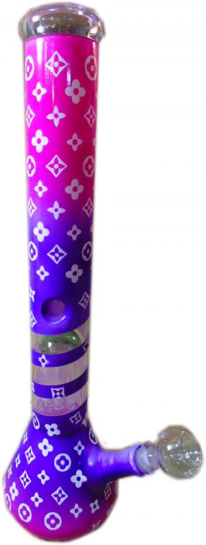 42cm Glass Waterpipe "Pink Louie" Design